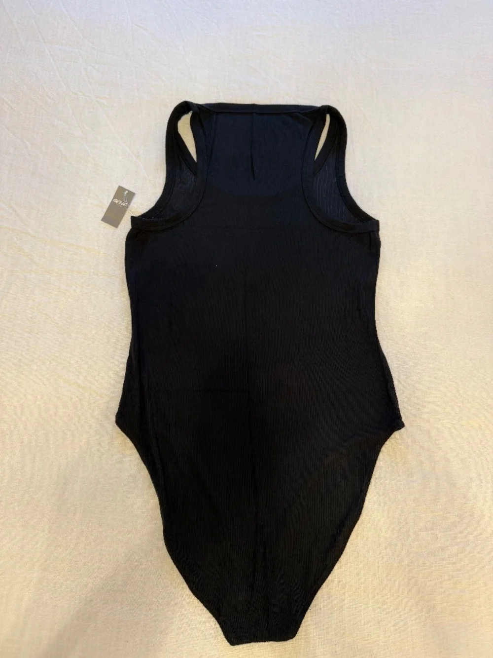 Brand New AERIE Black Ribbed Bodysuit - Size Large